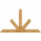 Ekena Millwork Saratoga Rough Sawn Timber Gable Bracket, Western Red Cedar, 84"W x 49"H x 6"D x 6"F, 14/12 Pitch GBW084X49X0606SAR00RWR - alternate 1